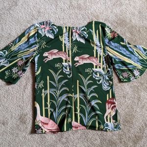 Ann Taylor Floral Garden Patterned Blouse Size S